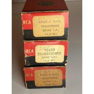 Lot of 3 Vintage Genuine RCA 76438 - Transformer I. F.  (4.5 MC) Service Parts